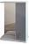 Зеркало - шкаф "Мальта" (1 дверь справа + зеркало) 50см Серебряный дождь